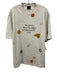 Jordan Size L White Cotton Blend Abstract T shirt Crew Men's Short Sleeve White / L