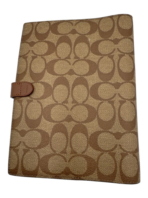 Coach Tan Leather logo Fold Men's Accessories Tan