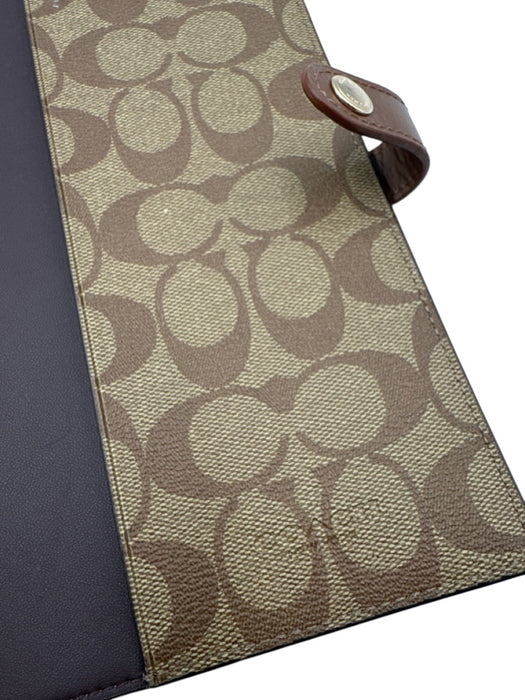 Coach Tan Leather logo Fold Men's Accessories Tan