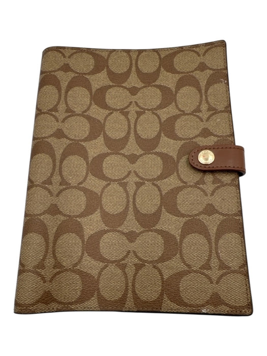 Coach Tan Leather logo Fold Men's Accessories Tan