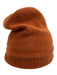 Bergdorf Goodman Orange Cashmere Solid Beanie Knit Men's Hat Orange