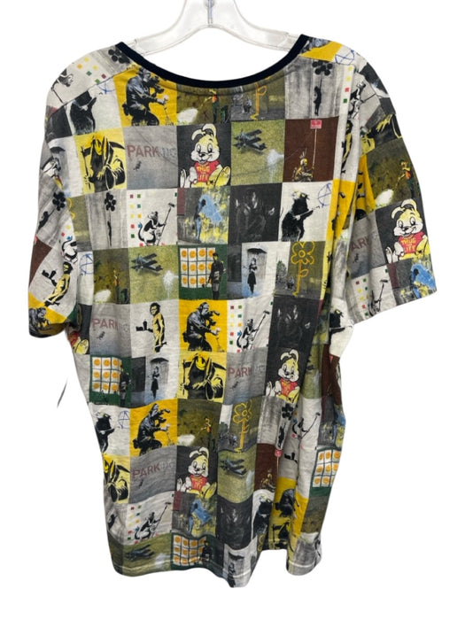 Eleven Paris Size XL White & Multi Cotton All Over Print Men's Short Sleeve White & Multi / XL