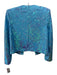 L'agence Size 4 Blue Fully Sequined Double Breast Silver Buttons Jacket Blue / 4
