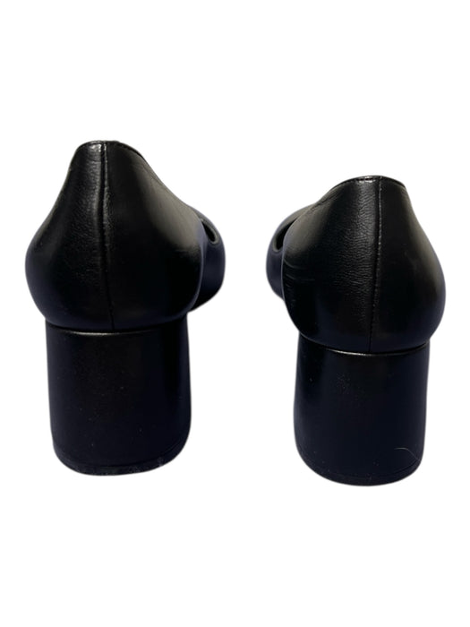 Stuart Weitzman Shoe Size 8 Black Nappa Leather Block Heel Pump Slip On Shoes Black / 8