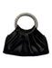 Judith Leiber Black & Silver Fabric Silver Hardware Metal Handle Gathered Bag Black & Silver / S
