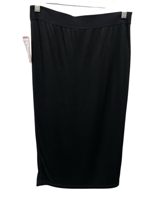 T Alexander Wang Size S Black Rayon Blend Elastic Waist Solid Knee Length Skirt Black / S