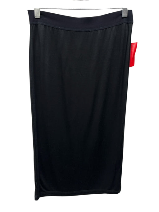 T Alexander Wang Size S Black Rayon Blend Elastic Waist Solid Knee Length Skirt Black / S