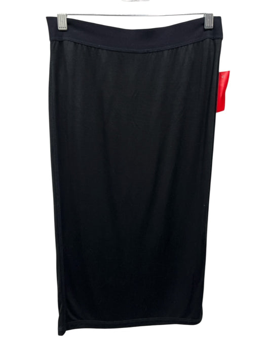 T Alexander Wang Size S Black Rayon Blend Elastic Waist Solid Knee Length Skirt Black / S