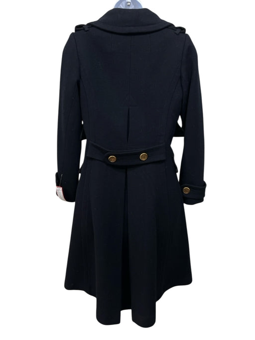 Smythe Size 6 Dark Navy Blue Wool gold tone button Solid Patch Pocket Coat Dark Navy Blue / 6