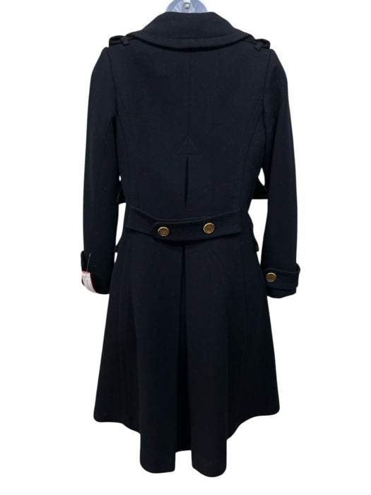 Smythe Size 6 Dark Navy Blue Wool gold tone button Solid Patch Pocket Coat Dark Navy Blue / 6