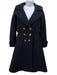 Smythe Size 6 Dark Navy Blue Wool gold tone button Solid Patch Pocket Coat Dark Navy Blue / 6