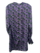 Lela Rose Size Est M Purple, Green & Yellow No Fabric Tag Satin Tie Neck Dress Purple, Green & Yellow / Est M