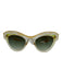 Miu Miu Clear & Yellow Acetate Gradient Lens Cat Eye Nose pads Retro Sunglasses Clear & Yellow