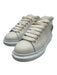 Alexander McQueen Shoe Size 38.5 White & Rose Gold Leather Lace Up Sneakers White & Rose Gold / 38.5