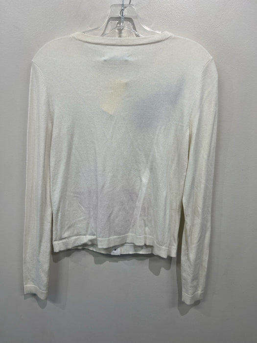 Alice + Olivia Size S White, Black, Red Missing Fabric Tag Button Down Cardigan