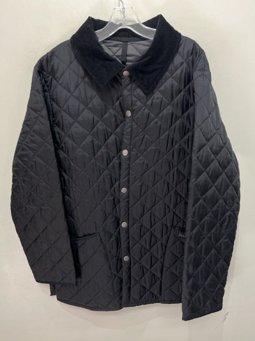 Barbour Size XL Black Synthetic Quilted Button Snap Men's Jacket