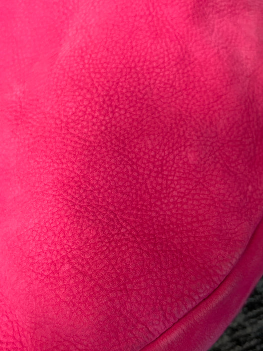 Pulicati Fuscia Pink Leather Stud Detail Silver Detail Tassle Detail Purse