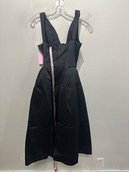 House of CB Size XS / S Black Polyester Sleeveless Pleated Knot Detail Dress