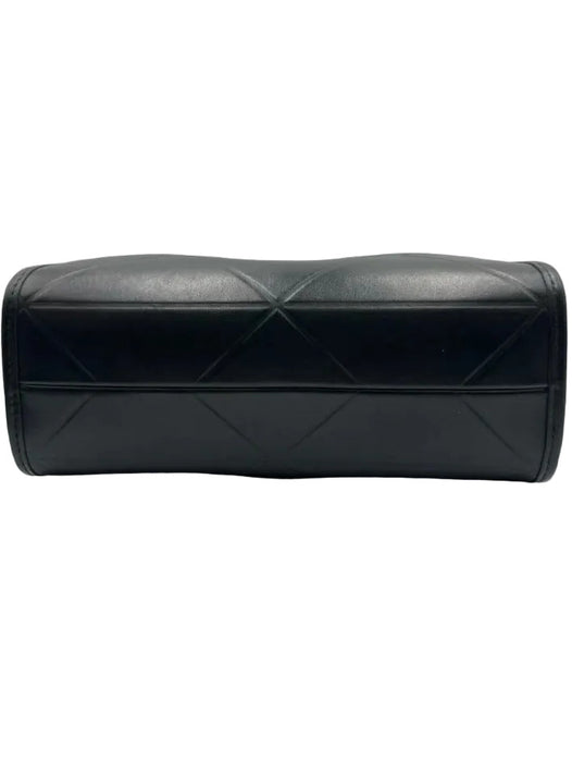 Prada Black Leather Logo Top Handle Strap Incl Certified by Entrupy Bag