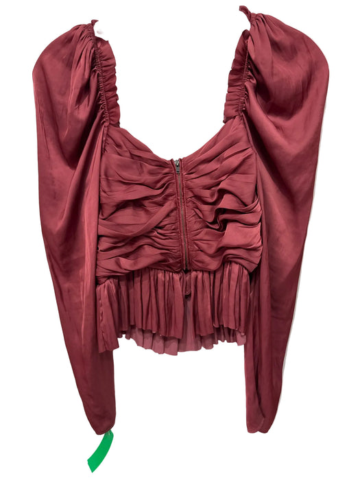 Ulla Johnson Size 4 Desert Rose Polyester Back Zip Pleated Sarong Top