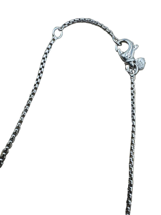 David Yurman Silver 925 Sterling Silver Lobster Clasp Box Chain Necklace