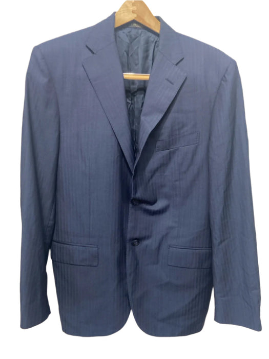 Cornelliani Navy Wool Blend Stripes 2 Button Men's Suit