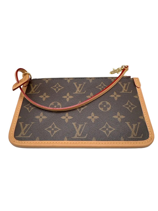 Louis Vuitton Brown Print Coated Canvas Monogram Shoulder Strap Tie Closure Bag
