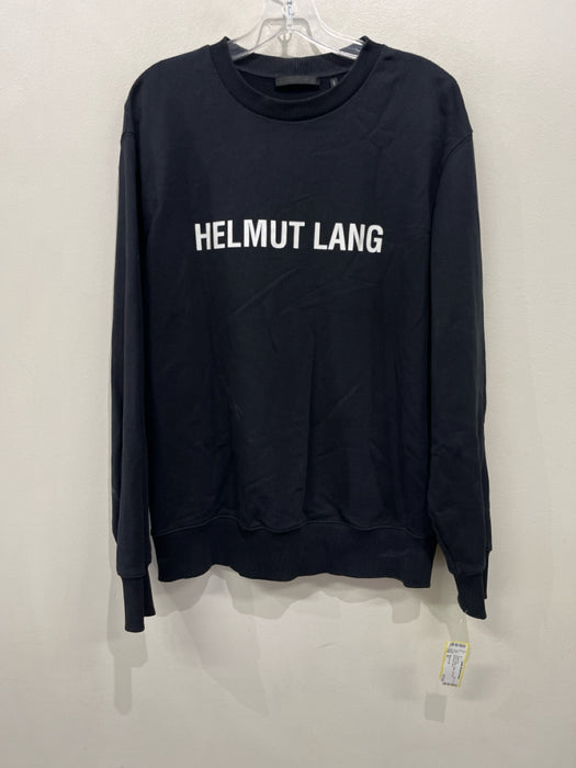 Helmut Lang Size M Black & White Cotton Crewneck Men's Sweatshirt