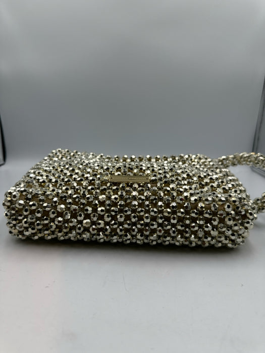 Loeffler Randall Champagne Gold Beaded Jeweled Shoulder Bag Bag