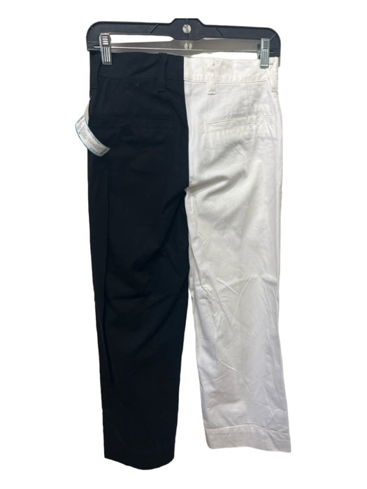 Research Unit Size 26 Black & White Cotton Colorblock High Rise Straight Pants Black & White / 26