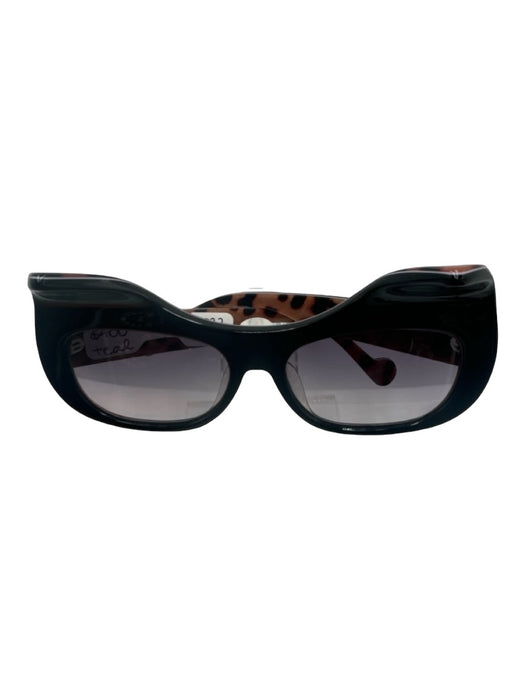 Anna Karin Karlsson Black & Brown Acetate Cat Eye Cat Ears Sunglasses Black & Brown