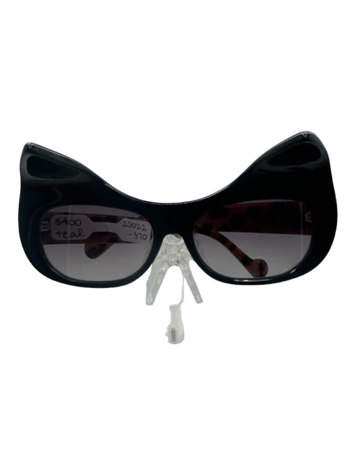 Anna Karin Karlsson Black & Brown Acetate Cat Eye Cat Ears Sunglasses Black & Brown