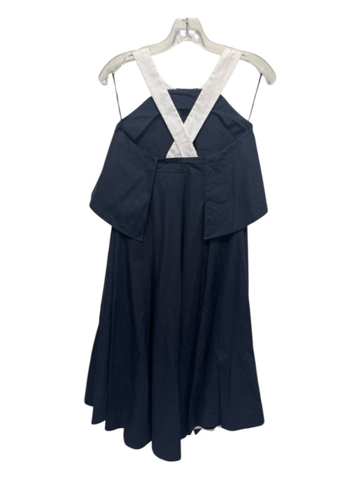 Jil Sander Navy Size 32 Navy Cotton Halter Halter Color Block Dress Navy / 32