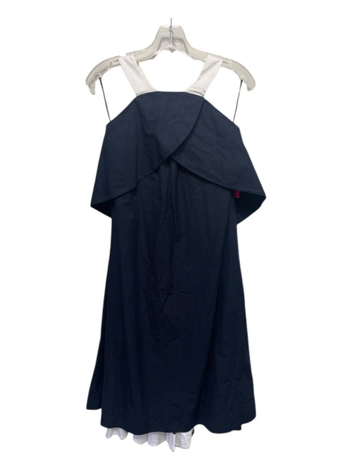 Jil Sander Navy Size 32 Navy Cotton Halter Halter Color Block Dress Navy / 32