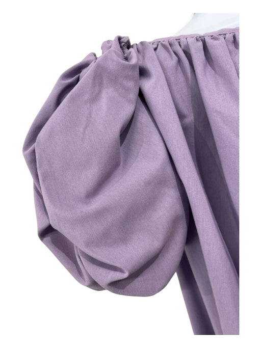 Kika Vargas Size XS Lavender Purple Cotton Gathered Off Shoulder Midi Dress Lavender Purple / XS