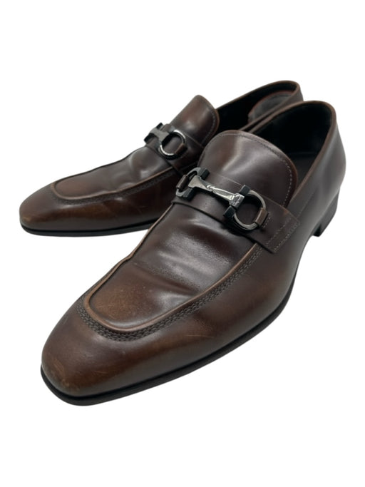Salvatore Ferragamo Shoe Size 7 Brown Leather Horsebit Loafers Men's Shoes Brown / 7