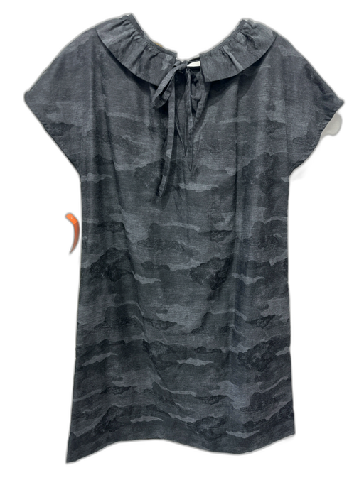 Ann Mashburn Size S gray multi Viscose & Polyamide Ruffle Cap Sleeve Dress gray multi / S