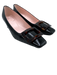 Roger Vivier Shoe Size 35 Black & Brown Patent Leather Square Toe Low Heel Pumps Black & Brown / 35