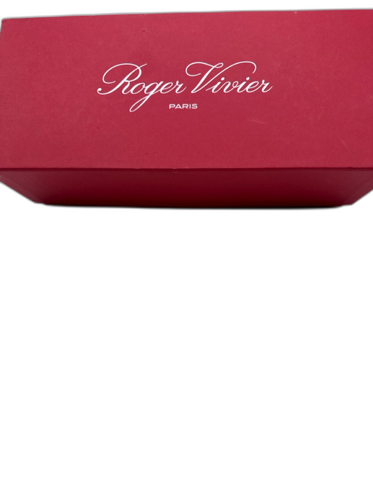 Roger Vivier Shoe Size 35 Black & Brown Patent Leather Square Toe Low Heel Pumps Black & Brown / 35