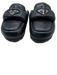 Prada Shoe Size 36 Black Leather Logo Slide Padded Mules Black / 36