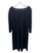 Eileen Fisher Size M Black Wool Seam Detail 3/4 Sleeve Dress Black / M
