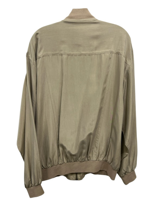 Paul & Shark Size XL Beige Silk Zip Up Men's Jacket Beige / XL