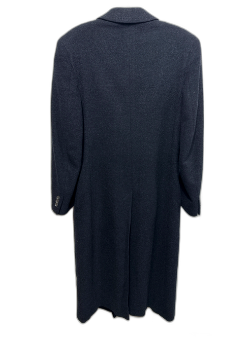 Wallachs Vintage Charcoal Gray Wool Double Breasted Coat Charcoal Gray / M/L