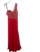 La Femme Size 6 Red Polyester One Shoulder Accordion Pleat Mesh Back Gown Red / 6
