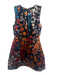 Alice + Olivia Size 4 Black & Multi Viscose & Silk Sleeveless Floral Mini Dress Black & Multi / 4