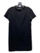 Theory Size 6 Black Wool Blend Mock Neck Boxy Knee Length Pockets Dress Black / 6