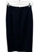 Alice + Olivia Employed Size 8 Black Rayon Blend Quarter Back Zip Pencil Skirt Black / 8