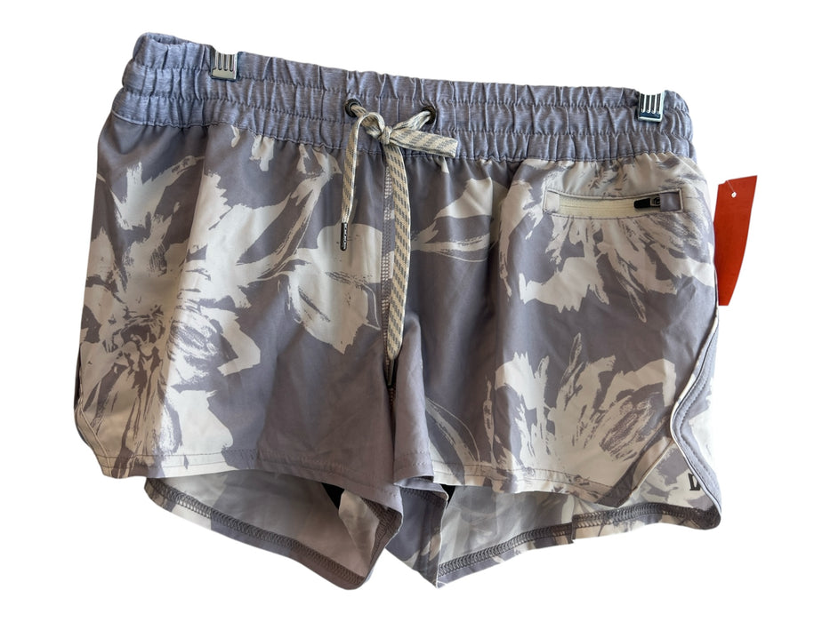 Vuori Size M Gray & Ivory Polyester Elastic Drawstring Zip Pocket Shorts Gray & Ivory / M