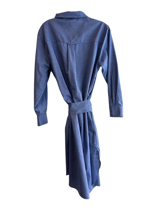 Mersea Size S Blue Polyester Blend Collared Button Down Long Sleeve Dress Blue / S