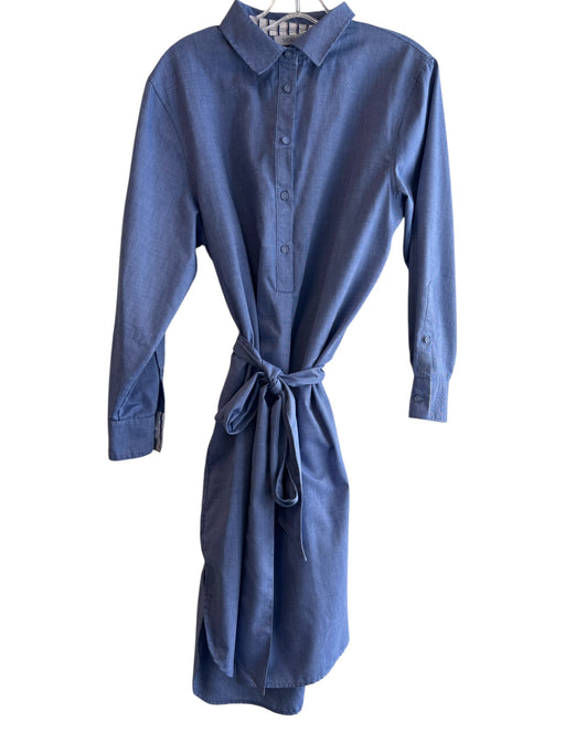 Mersea Size S Blue Polyester Blend Collared Button Down Long Sleeve Dress Blue / S